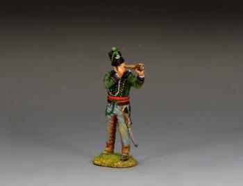 95th Officer with Telescope--single standing Napoleonic-era British figure looking through telescope #51913