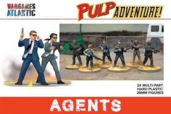 Agents--24 multi-part hard plastic modern government, corporate, and underworld 28mm figures #51916