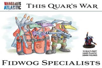 28mm Quar Fidwog Specialists--twelve multi-part hard plastic figures #51917