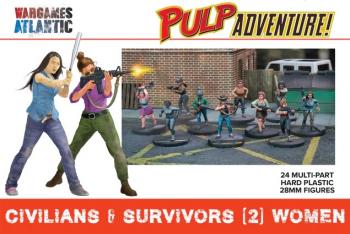 Civilians & Survivors (2):  Women--twenty-four multi-part hard plastic 28mm figures #51918
