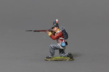 Image of Kneeling Firing Rifleman (Private), 28th (North Gloucestershire) Regiment of Foot, Napoleonic Wars--single figure #51925