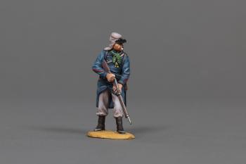 Image of "Old Sweat"--French Legionnaire Pulling Back Bolt--single smoking figure (moustached) #51931