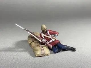 British 24th Foot Loading at the Mealie Bag, 1879--single prone figure on mealie bags #51957