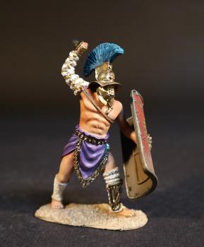 The Myrmillo, "Hail, Emperor, Those Who Are About to Die Salute You," Gladiators--single figure advancing with shield, short sword raised #51966