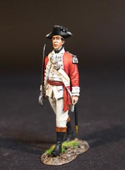 Captain Robert Ross, British Marines, The Assault on the Redoubt at Breeds Hill, The Battle of Bunker Hill, June 17th 1775, The American War of Independence, 1775–1783--single advancing figure with drawn sword #51967