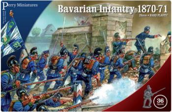Bavarian Infantry, 1870-71, Franco-Prussian War, 1870-1871--thirty-six 28mm plastic figures #51994