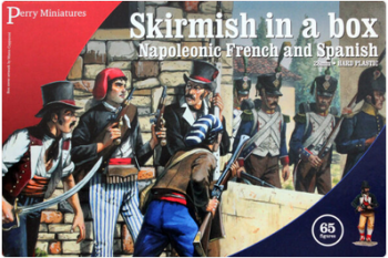 Skirmish in a Box, Napoleonic French and Spanish--sixty-five multi-part hard plastic 28mm figures #51999