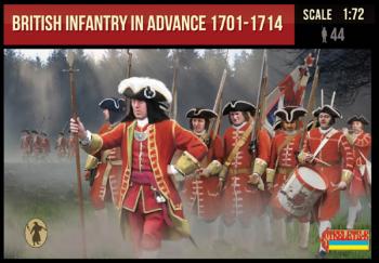 British Infantry in Advance, 1701-1714--44 figures in 14 poses #52010