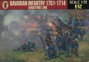 Bavarian Infantry Shooting Line, 1701-1714--52 figures in 16 poses #52016