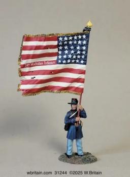 Federal Color Sergeant Able Peck, 24th Michigan, 1863--single figure with flag #52037