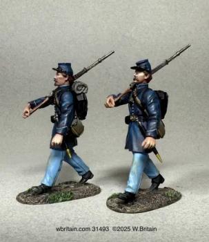 Image of "Union Forever", Two Union Infantry Marching, American Civil War--two marching figures #52040