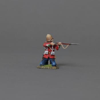 Image of Private Kneeling Firing #1, 24th Regiment of Foot, Anglo-Zulu Wars--single kneeling figure #52092