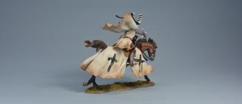 Teutonic Knight with Spear (B), The Battle of Legnica, 1241--single mounted figure (black ribbons, white linings) charging with spear extended #52105