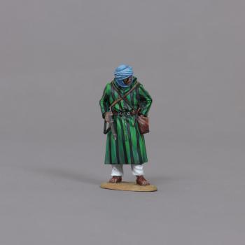 Image of Rif Warrior Standing Reloading--single standing figure (green and black striped djellaba) #52177
