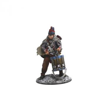 Image of French Dummer 45th Line Regiment, Berezina 1812, Retreat from Russia, 1812--single figure playing drum #52184