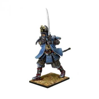 Image of Daimyo Konishi Yukinaga, Imjin War, Age of the Samurai--single figure advancing with katana in two-handed grip #52190
