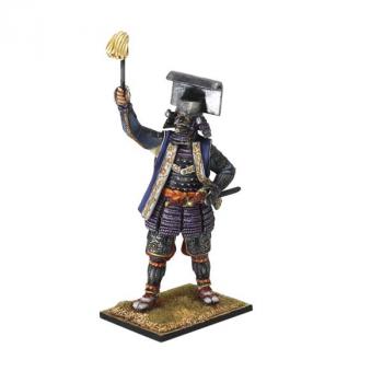 Image of Daimyo Kuroda Nagamasa, Imjin War, Age of the Samurai--single standing figure waving flyswatter #52191