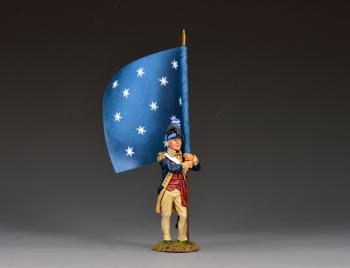 Image of General Washington's Personal Flagbearer, George Washington's Bodyguard--single figure with flag #52226