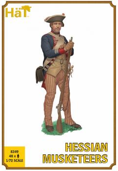 1/72 scale American War of Independence Hessian Musketeers--48 figures in 12 poses #52238