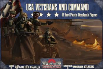 Marcher:  USA Veterans and Command--twelve 28 multi-part hard plastic miniatures #52298