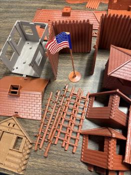 Marx Reissue Fort Apache/Stockade Fort Lot # B Walls, Gate, Blockhouse - ONE AVAILABLE! #1