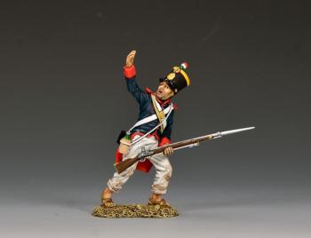 Santa Anna's Shouting Soldier, Rembember the Alamo--single Mexican infantryman figure waving troops forward #52311