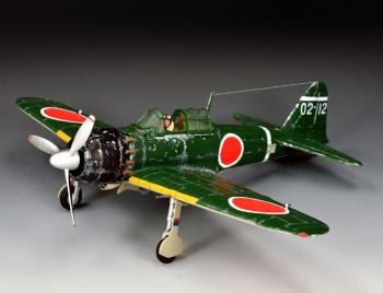 Image of A6M5 'KAMIKAZE'--Japanese plane with pilot figure in cockpit #52317