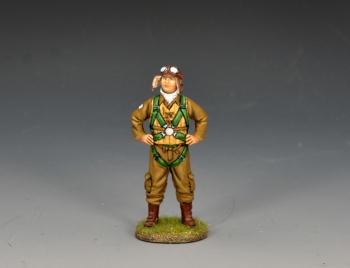 Standing Japanese Pilot--single IJN pilot figure standing arms akimbo #52321