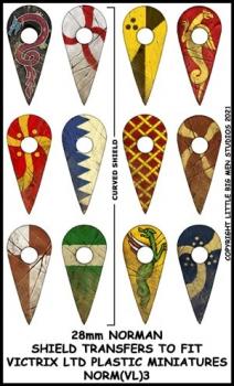 Norman Shield Designs 3--28mm Norman Shield Transfers to fit Victrix Ltd. miniatures--Special Order:  Takes 2 to 3 weeks #52339