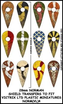 Norman Shield Designs 4--28mm Norman Shield Transfers to fit Victrix Ltd. miniatures--Special Order:  Takes 2 to 3 weeks #52349