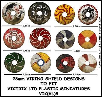 Viking Shield Designs VIK 8--28mm Viking Shield Designs to fit Victrix Ltd. miniatures--Special Order:  Takes 2 to 3 weeks #52356