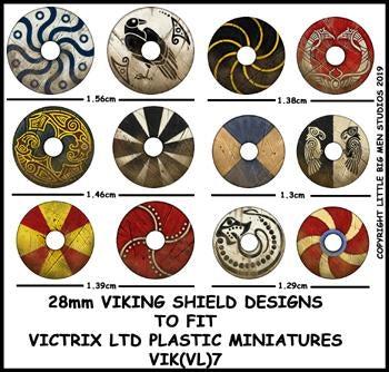 Viking Shield Designs VIK 7--28mm Viking Shield Designs to fit Victrix Ltd. miniatures--Special Order:  Takes 2 to 3 weeks #52357