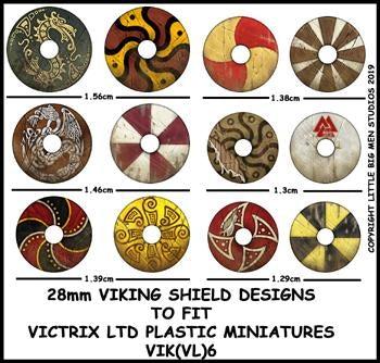 Viking Shield Designs VIK 6--28mm Viking Shield Designs to fit Victrix Ltd. miniatures--Special Order:  Takes 2 to 3 weeks #52366