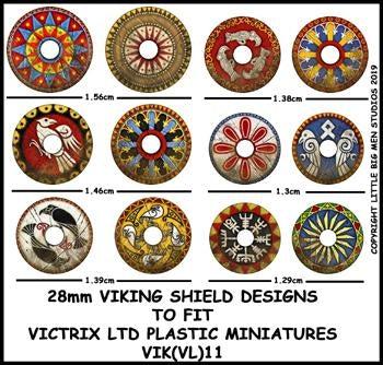 Viking Shield Designs VIK 11--28mm Viking Shield Designs to fit Victrix Ltd. miniatures--Special Order:  Takes 2 to 3 weeks #52368