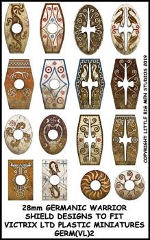 Germanic Warriors Shield Designs GERM 2--28mm Germanic Warrior Shield Designs to fit Victrix Ltd. miniatures--Special Order:  Takes 2 to 3 weeks #52381