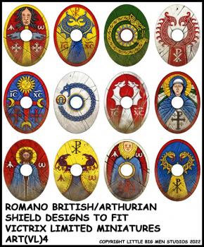 Romano British/Arthurian Shield Design 4--28mm Romano British/Arthurian Shield Designs to fit Victrix Ltd. miniatures--Special Order:  Takes 2 to 3 weeks #52400