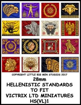 Macedonian Greek Cavalry Banner Sheet 1--28mm Hellenistic standards to fit Victrix Ltd. miniatures--Special Order:  Takes 2 to 3 weeks #52415