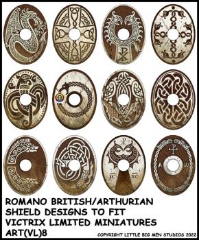 Romano British/Arthurian Shield Design 8--28mm Romano British/Arthurian Shield Designs to fit Victrix Ltd. miniatures--Special Order:  Takes 2 to 3 weeks #52425