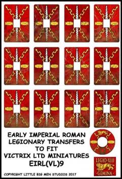 Early Imperial Roman Legionary Shield Transfers 9--28mm Early Imperial Roman Legionary Transfers to fit Victrix Ltd. miniatures--Special Order:  Takes 2 to 3 weeks #52436