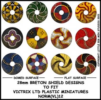 Norman Shield Designs 12--Breton Shield Transfers to fit Victrix Ltd. miniatures--Special Order:  Takes 2 to 3 weeks #52456