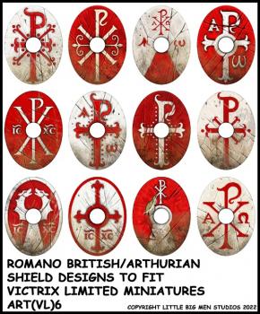 Romano British/Arthurian Shield Design 6--28mm Romano British/Arthurian Shield Designs to fit Victrix Ltd. miniatures--Special Order:  Takes 2 to 3 weeks #52460