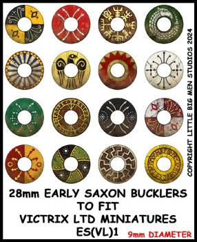 Early Saxon Bucklers 1--28mm Early Saxon Buckler to fit Victrix Ltd. miniatures--Special Order:  Takes 2 to 3 weeks #52464