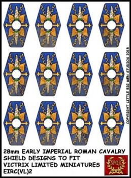 Early Imperial Roman Cavalry Shield Transfers 2--28mm Early Imperial Roman Cavalry Shield designs to fit Victrix Ltd. miniatures--Special Order:  Takes 2 to 3 weeks #52466