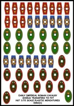 Early Imperial Roman Cavalry Shield transfers to fit Hat 1/72 scale plastic miniatures--Special Order:  Takes 2 to 3 weeks #52474