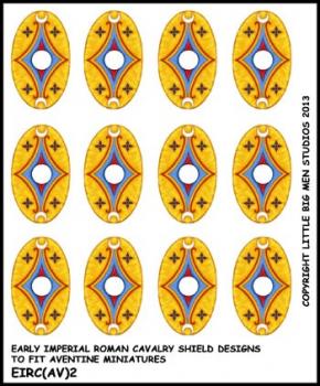 Early Imperial Roman Cavalry Shield Designs to fit Aventine miniatures 2--Special Order:  Takes 2 to 3 weeks #52478