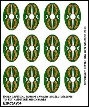 Early Imperial Roman Cavalry Shield Designs to fit Aventine miniatures 4--Special Order:  Takes 2 to 3 weeks #52479