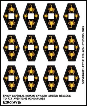 Early Imperial Roman Cavalry Shield Designs to fit Aventine Early Imperial Roman Praetorian cavalry 6--Special Order:  Takes 2 to 3 weeks #52480