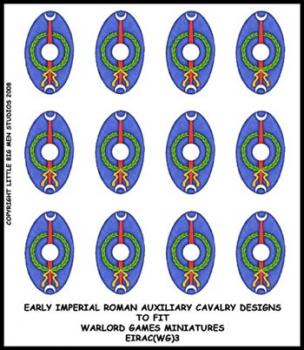 Early Imperial Roman Auxiliary Cavalry Shield Designs to fit Warlord Games miniatures 3--Special Order:  Takes 2 to 3 weeks #52481