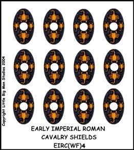 Early Imperial Roman Cavalry Shields 4--transfers to fit 28mm miniatures--Special Order:  Takes 2 to 3 weeks #52483