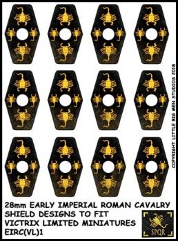 Early Imperial Roman Cavalry Shields 1--transfers to fit 28mm miniatures--Special Order:  Takes 2 to 3 weeks #52484